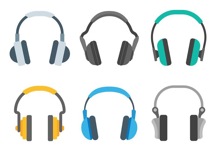 Head Phone Icons Vector