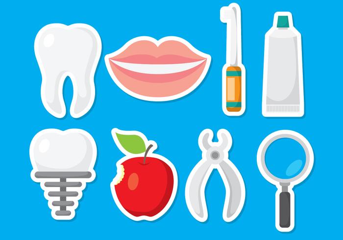 Diversión Dentista Iconos vector