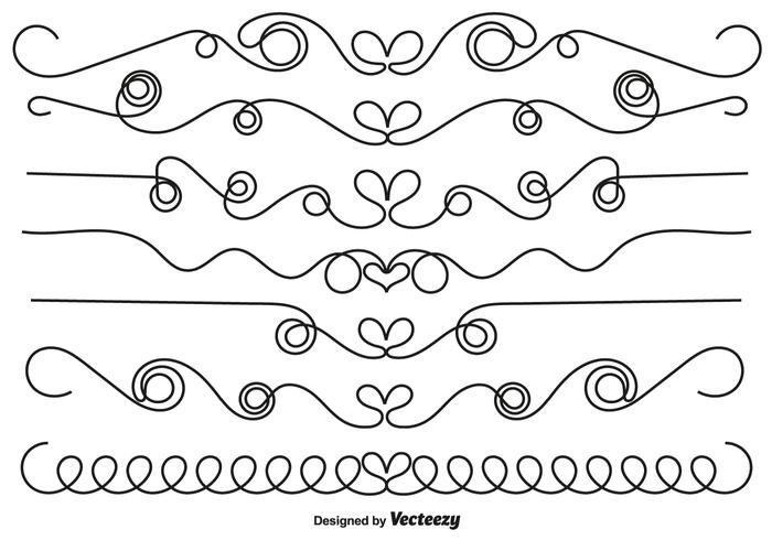 Ornamental Borders With Hearts vector