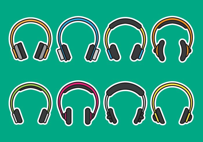 Head Phone Icons vector