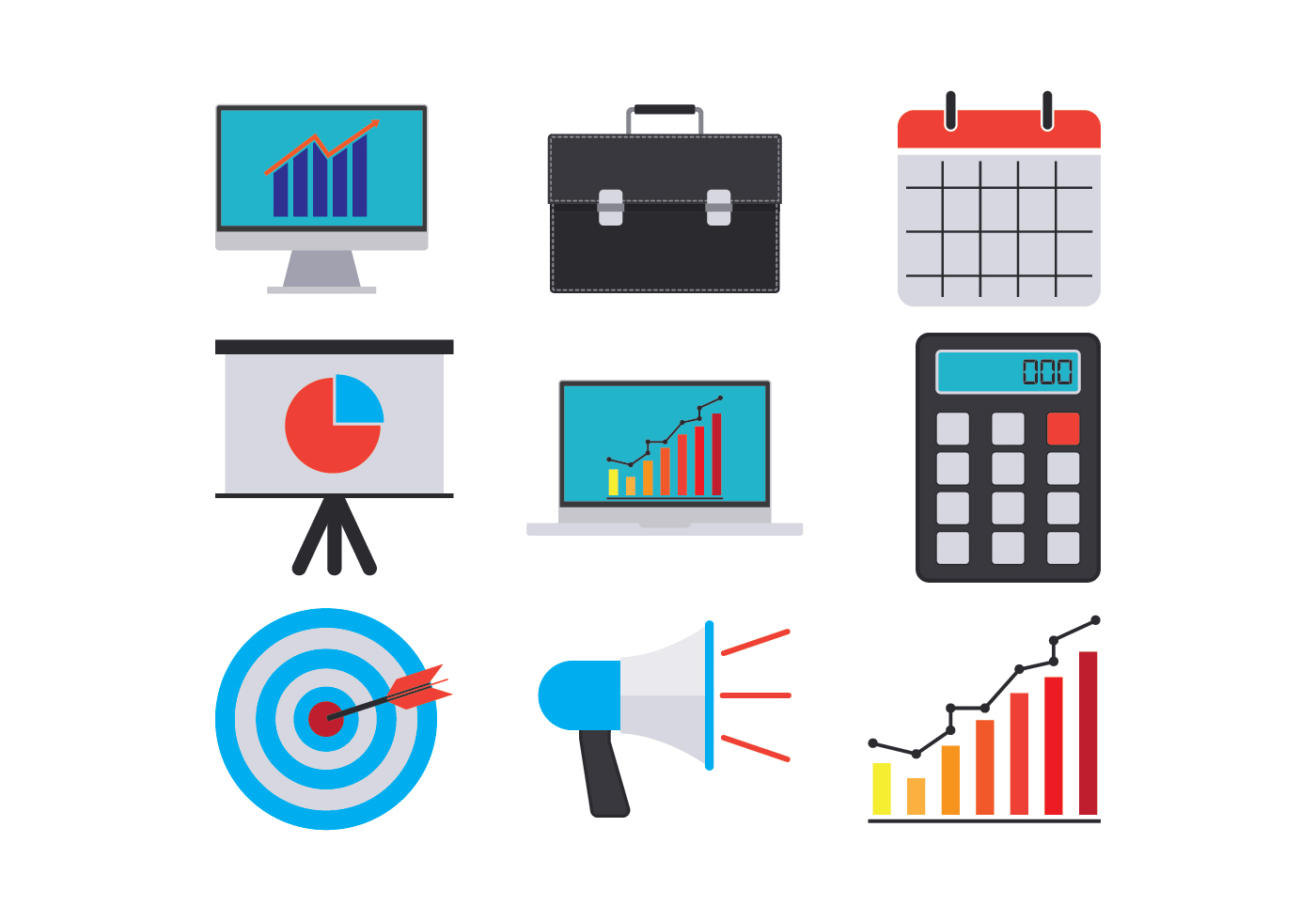 Business Icons 138214 Vector Art at Vecteezy