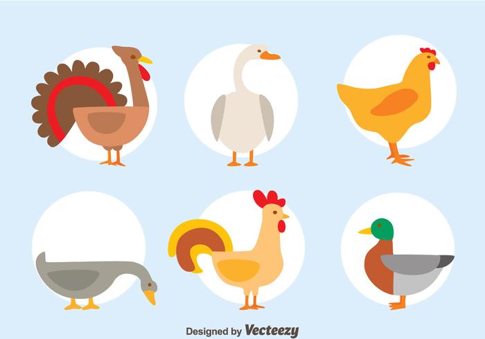 Vector agradable Fowl Colección