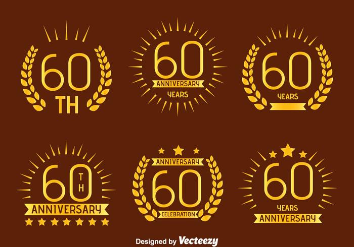 Nice 60th Annivesray Emblem Vector