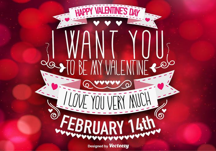 Beautiful Valentine's Day Template - Vector