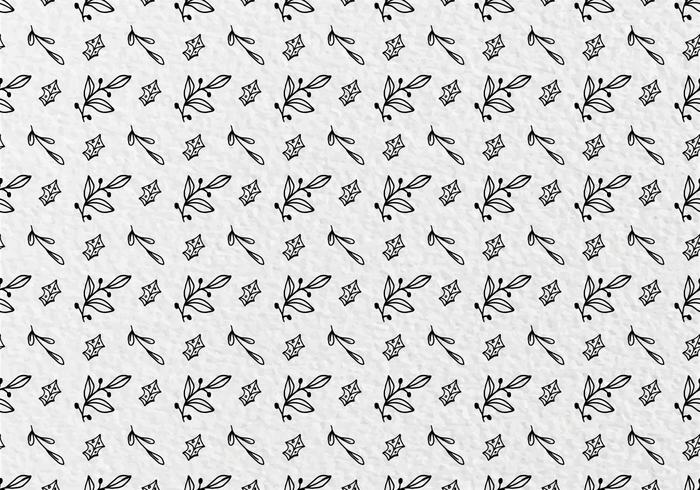 Free Vector Holy Flower Leaves  And Winter Seamless Pattern