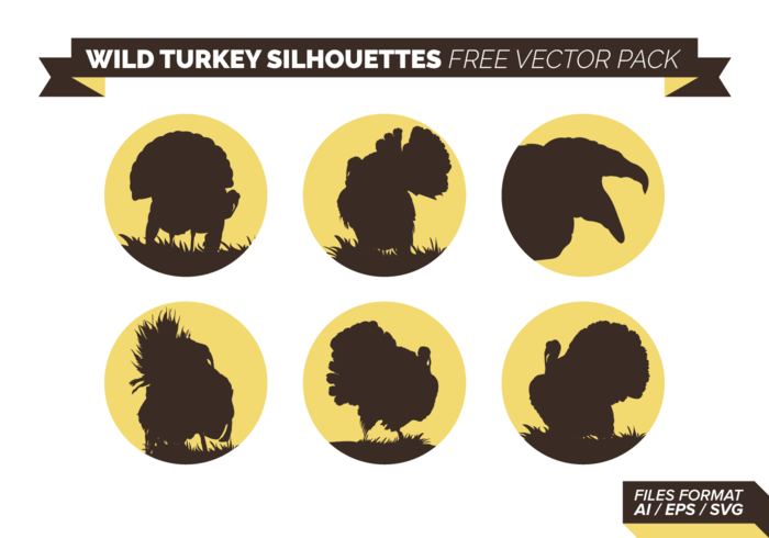 Wild Turkey Silhouettes Free Vector Pack Wild Turkey Silhouettes Free Vector Pack