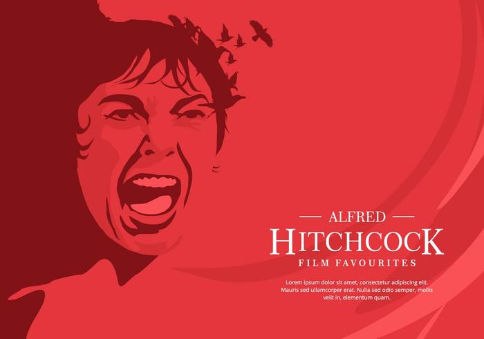 Red Hitchcock Background vector