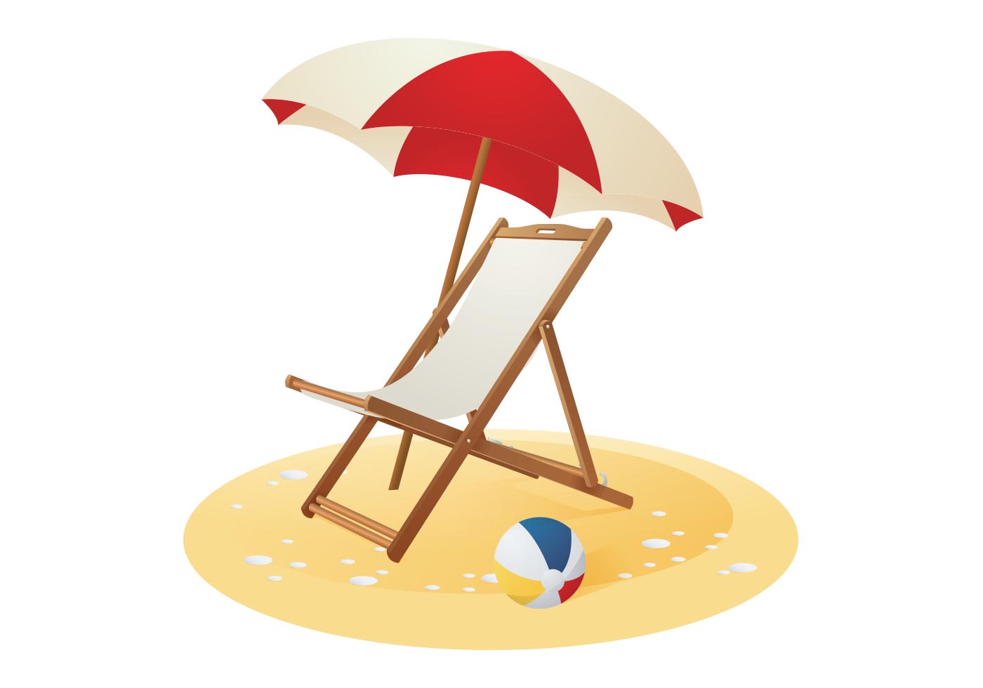 Beach Chair Vector 138367 Vector Art at Vecteezy