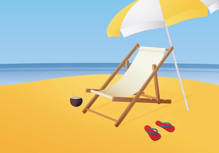 Ilustración libre de la silla de playa de vectores