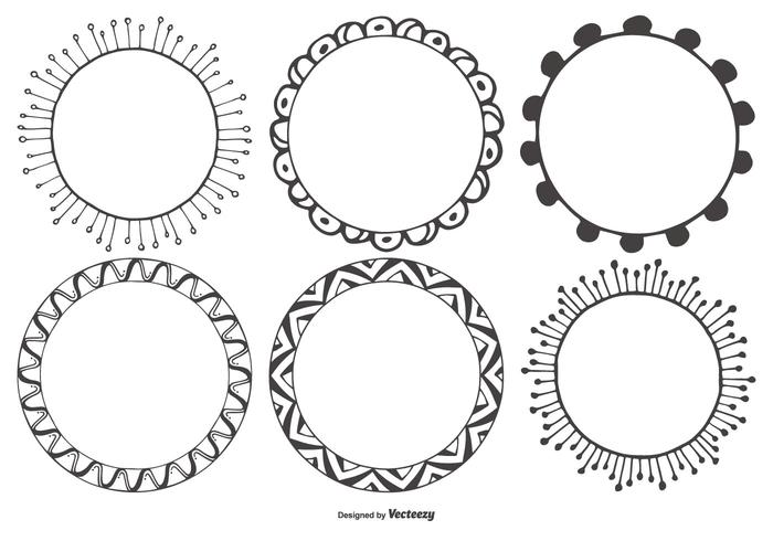 Decorative Sketchy Vector Frames Collection