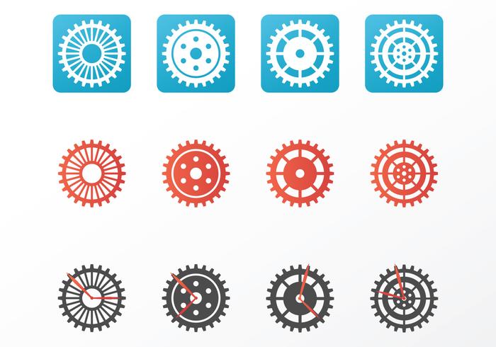 Bright Clock Parts Vectors