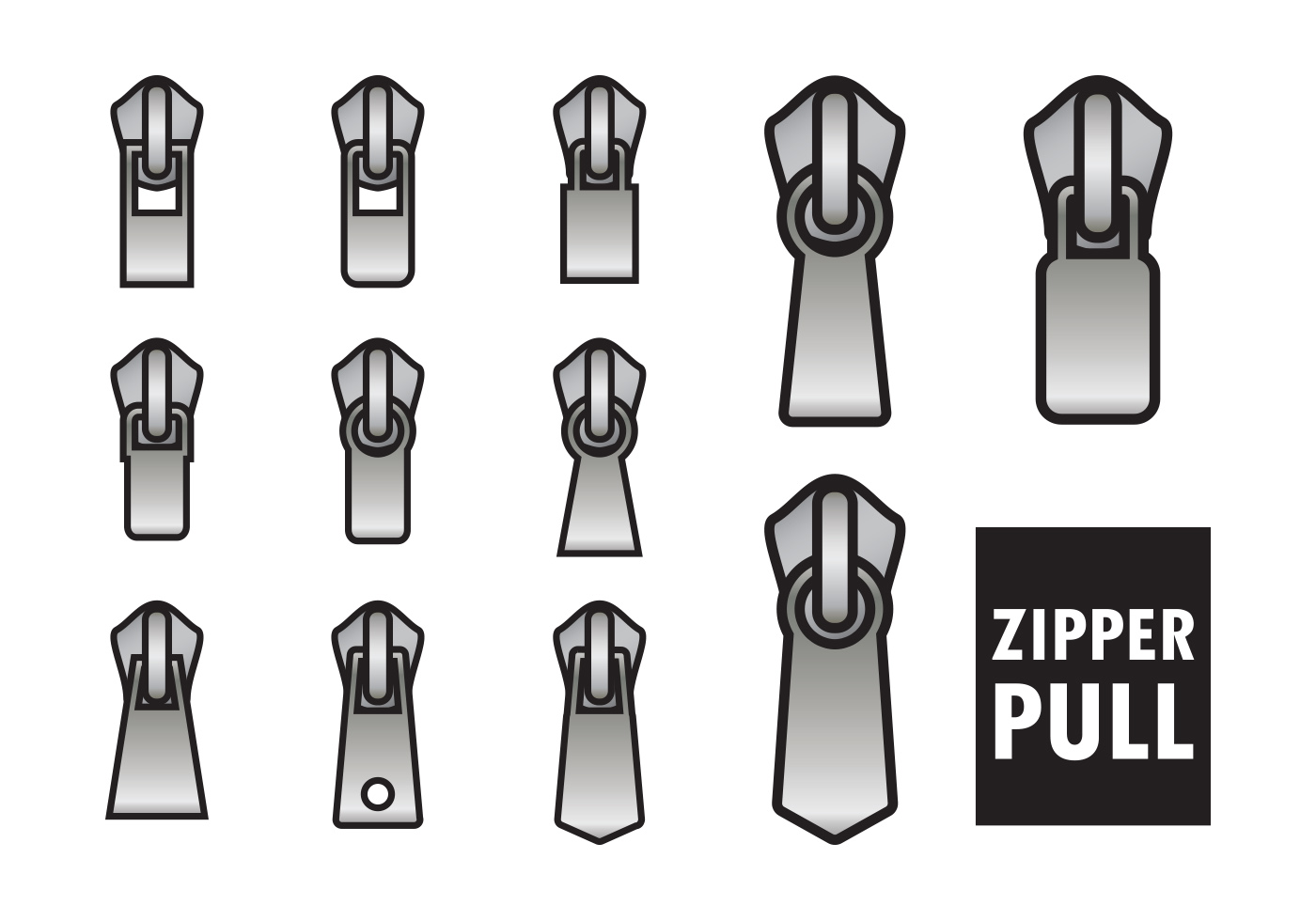 Outlined Zipper Pull Vectors 138396 Vector Art at Vecteezy