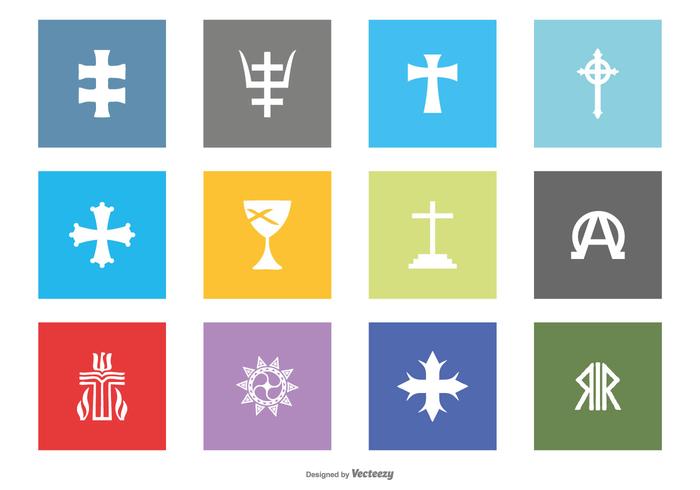 Religious Symbol Icon Collection vector