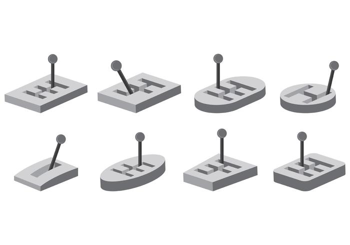 Set Of Gear Shift Icons vector