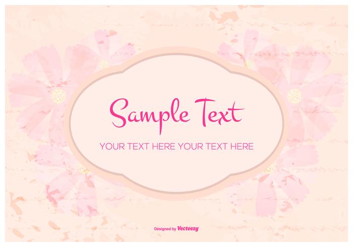 Floral Grunge Text Template vector