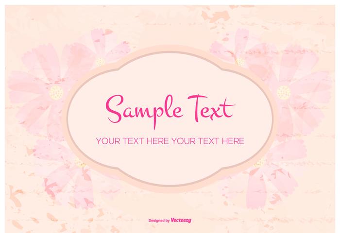 Floral Grunge Text Template vector