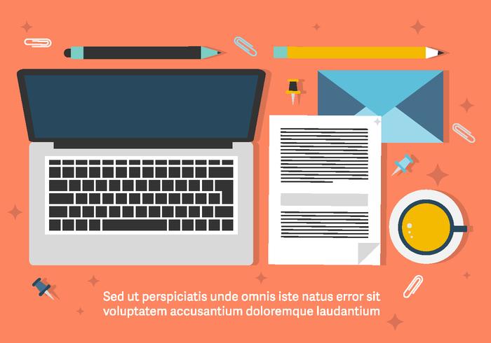 Business Workdesk Illustration vector