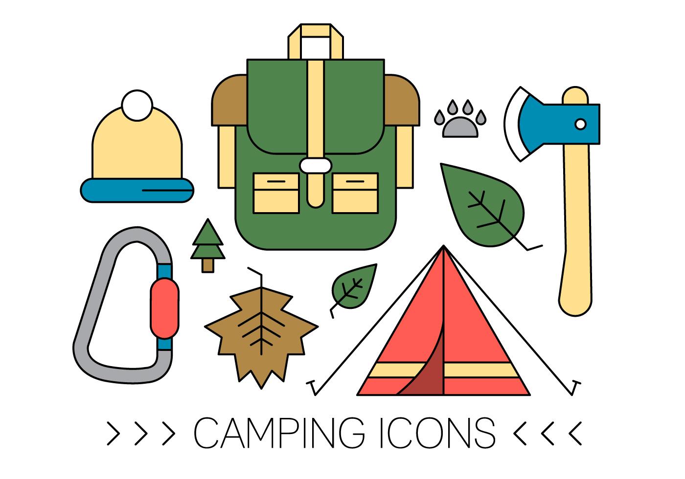 Camping Icons 138513 Vector Art at Vecteezy