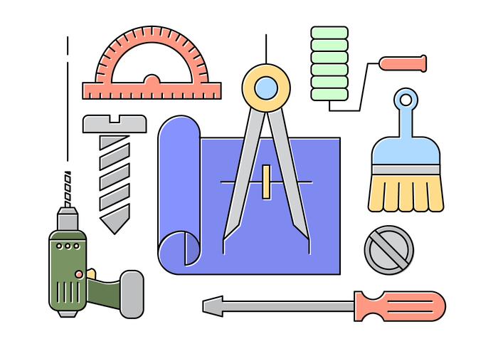 Free Collection With Tools vector