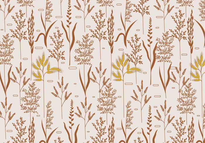 Sea Oats Pattern Vector