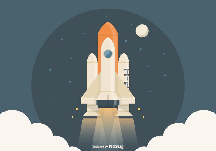 Spaceship Launch Vector Illustration 138555 Vector Art at Vecteezy