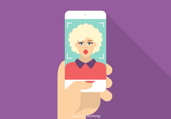 Vector Taking Selfie Illustration