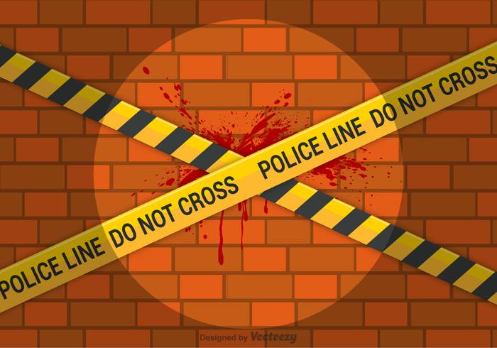 Free Vector Police Line On Brick Wall