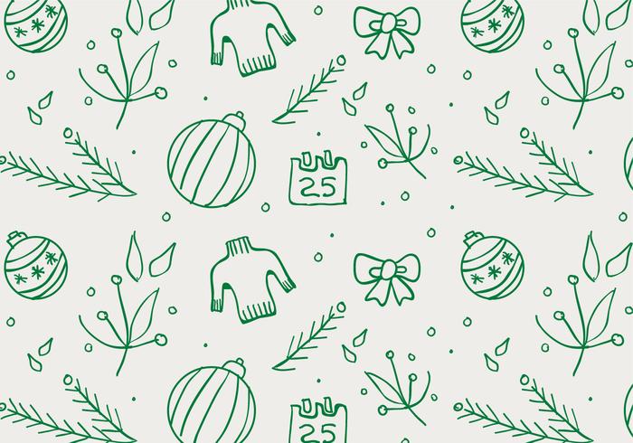 Christmas Hand Drawn Pattern Background vector