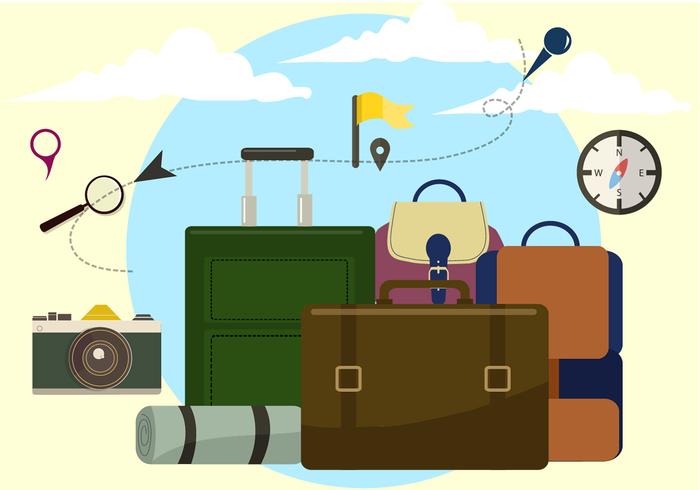 Free Travel Time Vector Illustration