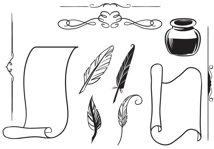 Free Antique Writing Vectors