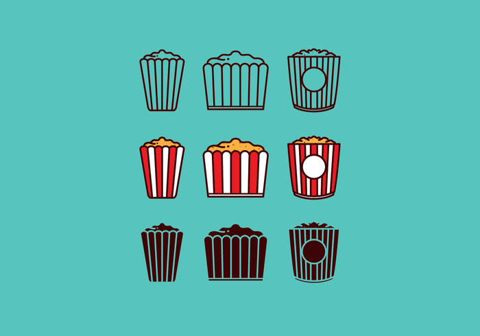 Popcorn Box Vector