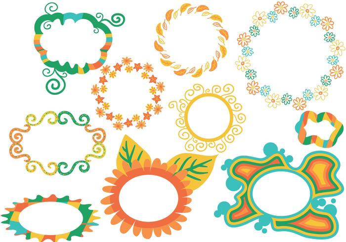 Free Spring Frames Vectors