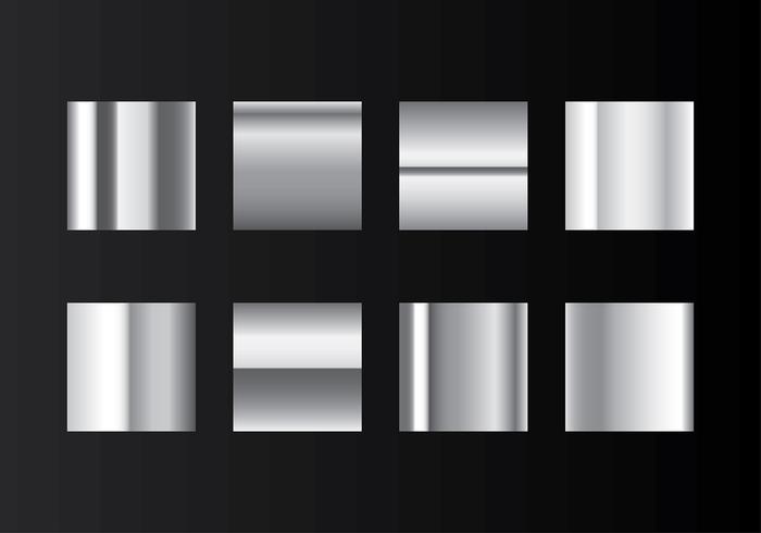 Grey Gradient Steel Swatches Vector