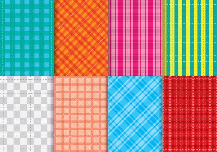 Bright Flannel Pattern Vectors