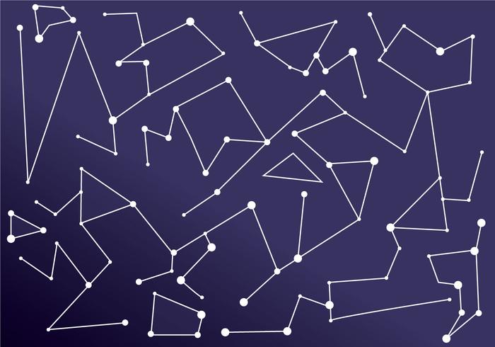 Constellation Polygonal Background Vectors