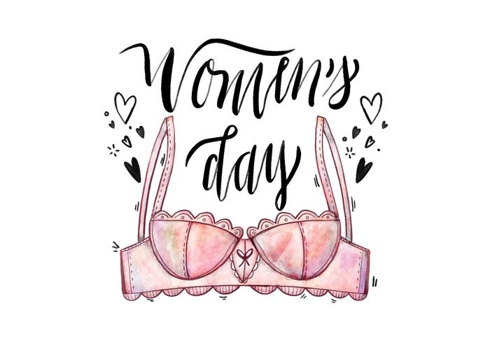 Women's Day Watercolor Illustration vector