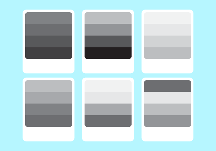 The Color Palette Of Grey Gradient Vector