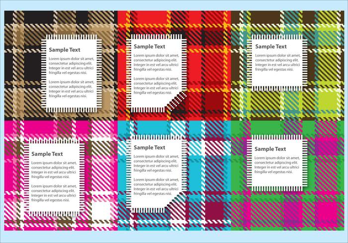 Flannel Fabric Vectors with Labels 