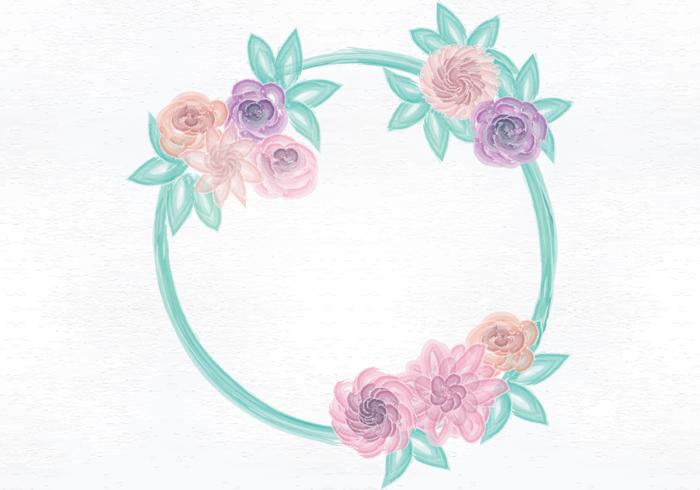 Vector Watercolor Wreath Vector Watercolor Wreath