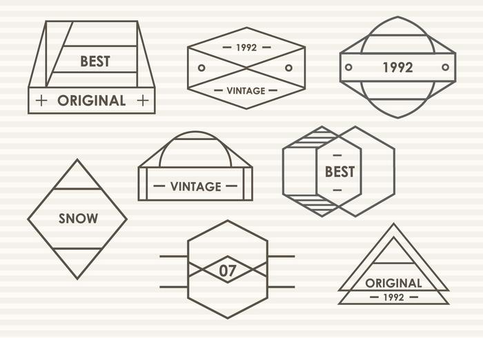 Set Of Modern Trendy Blason Vector