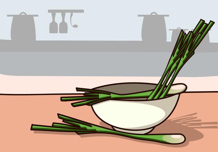 Lemongrass Los ingredientes de la cocina vector