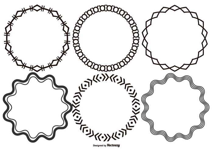 Round Decorative Vector Frames