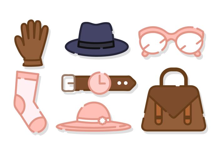 Cute Women Accessories Vector