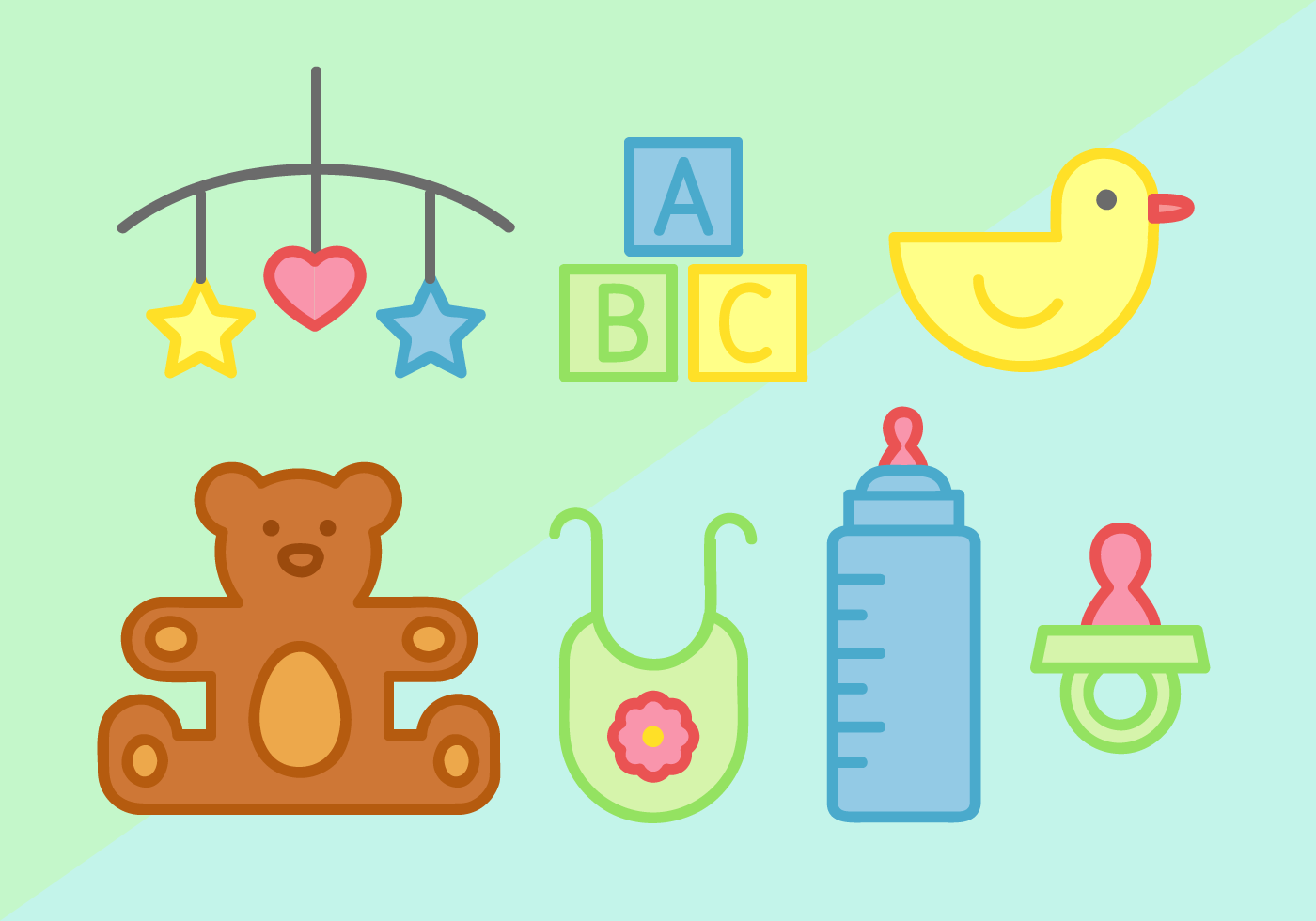 Download Cute Baby Elements Vector 138860 Vector Art at Vecteezy