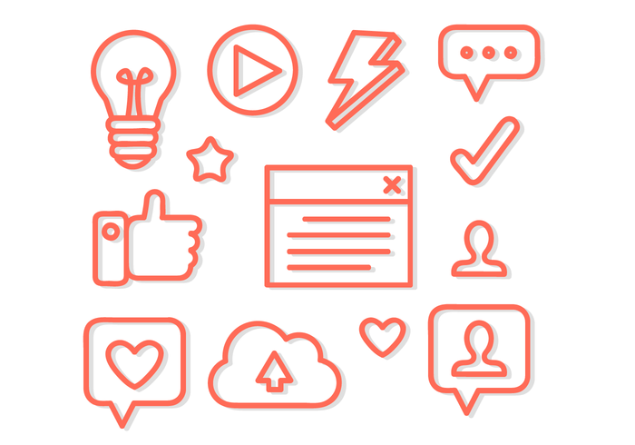 Blogging Icons Vector