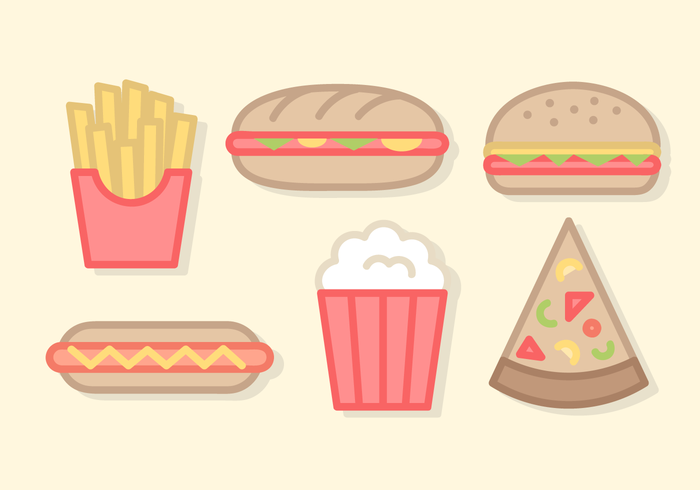 Cute Fast Food Vector