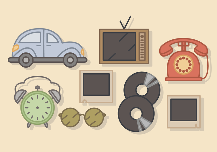Cute Vintage Elements Vector Cute Vintage Elements Vector