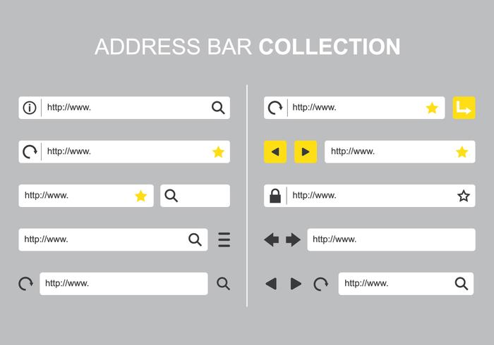 Address Bar Collections vector