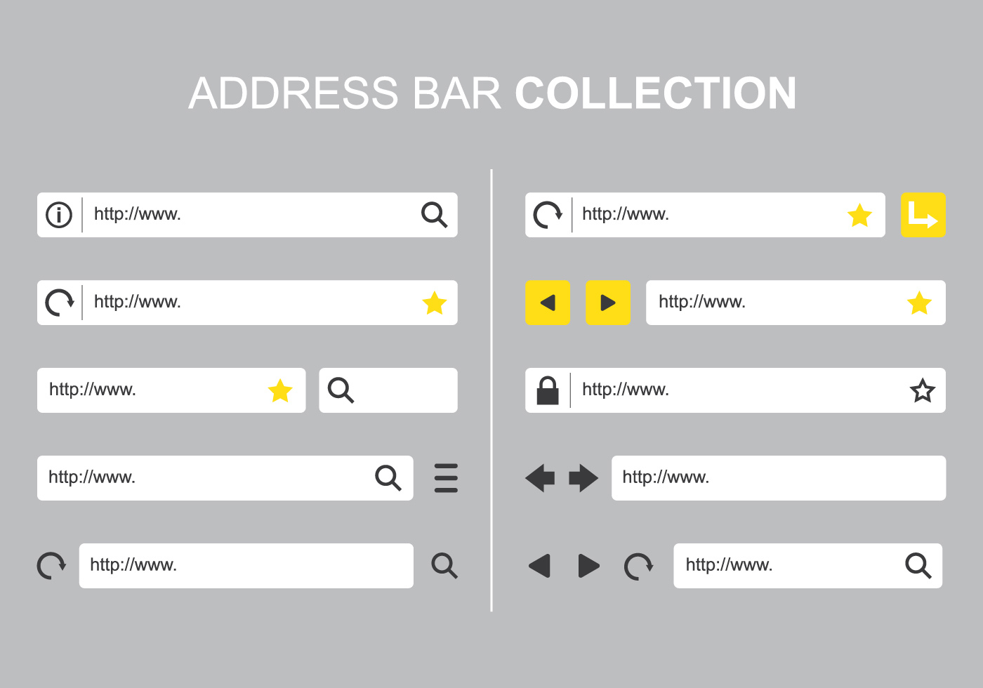 Address Bar Collections 138930 Vector Art at Vecteezy