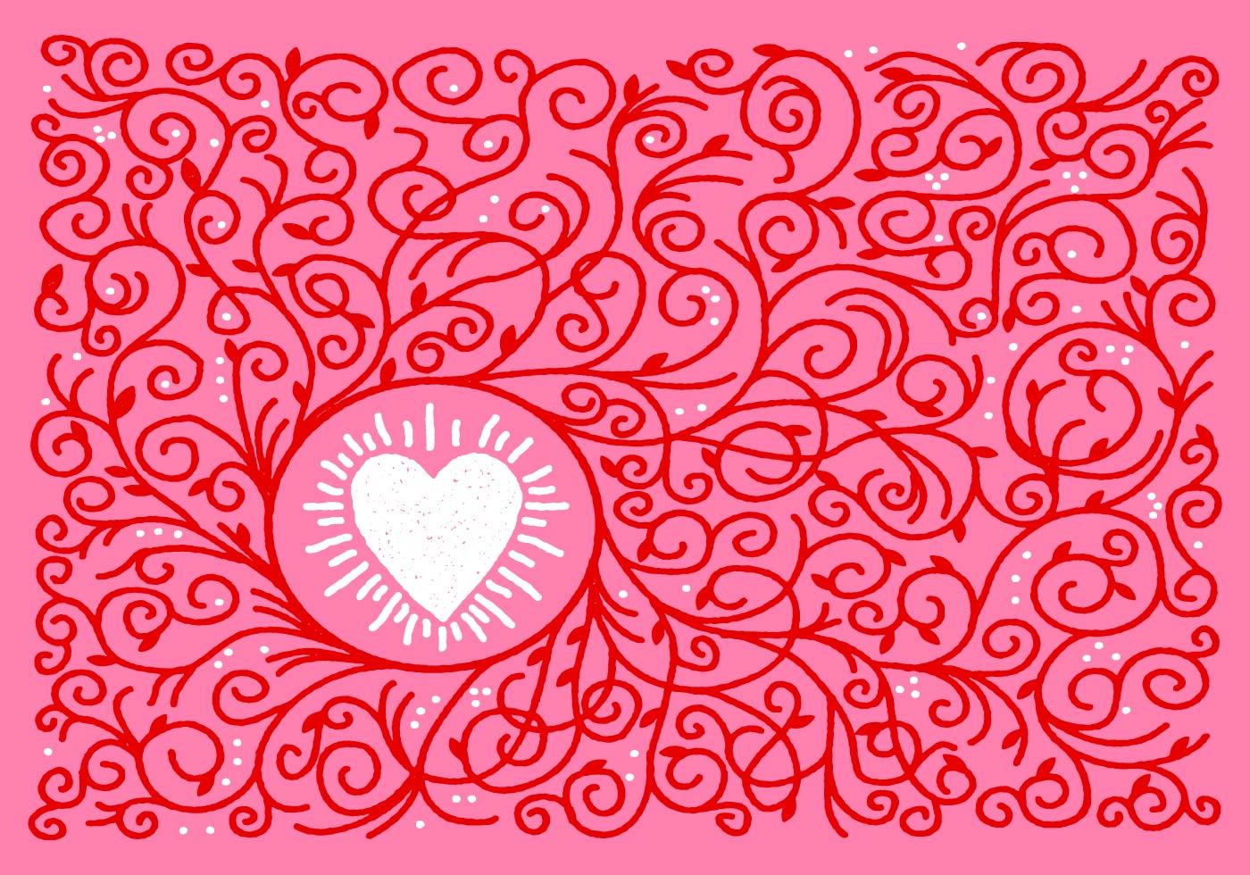 Download Heart and Vine Border Vector 138938 - Download Free ...
